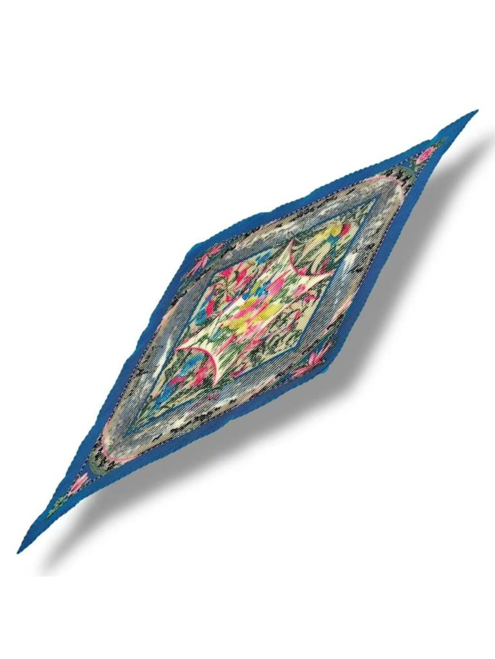 Hermes Pleats Scarf Silk Tropiques Tropical Blue - Picture 2 of 7
